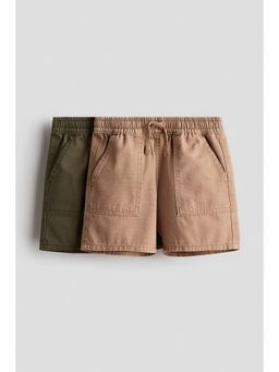H&M - Boys Beige 2-Pack Canvas Shorts