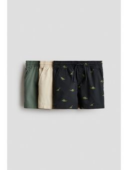 H&M - Boys Grey 3-Pack Cotton Shorts