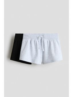 H&M - Girls Black 2-Pack Sweatshorts