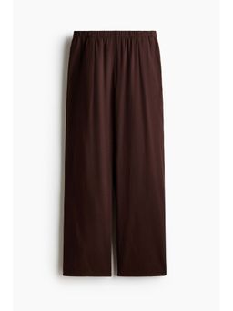 H&M - Women Brown Wide Linen-Blend Trousers