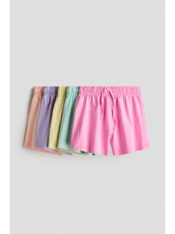 H&M - Girls Green 5-Pack Cotton Jersey Shorts