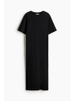 H&M - Women Black Long T-Shirt Dress