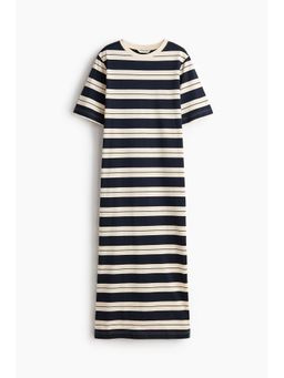 H&M - Women Blue Long T-Shirt Dress