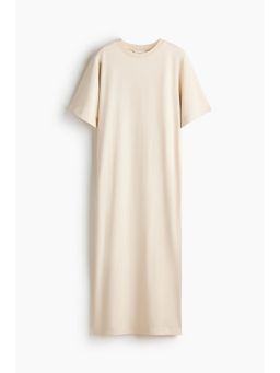 H&M - Women Beige Long T-Shirt Dress
