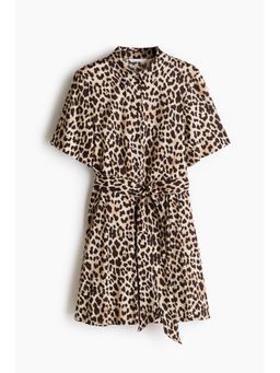 H&M - Women Multi-Color Tie-Belt Shirt Dress