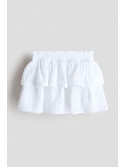 H&M - Girls White Tiered Muslin Skirt