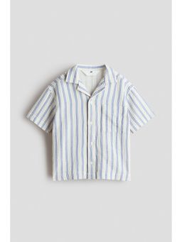 H&M - Boys White Cotton Muslin Resort Shirt