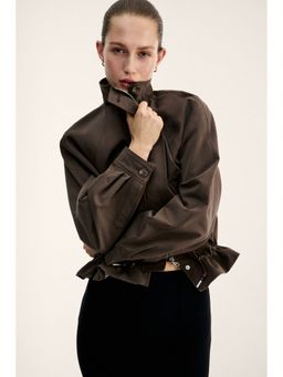 H&M - Women Brown Cotton Twill Jacket