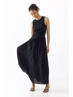 H&M - Women Black Flared-Skirt Dress