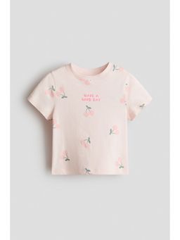 H&M - Girls Pink Printed T-Shirt