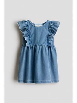 H&M - Girls Blue Flounced Sweatshirt Dress