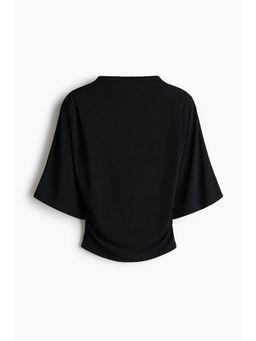 H&M - Women Black Draped Jersey Top