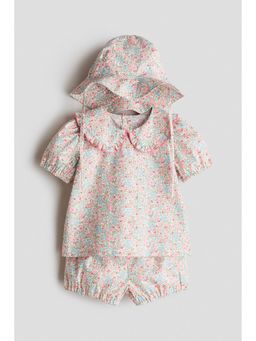 H&M - Girls Multi-Color 3-Piece Cotton Set