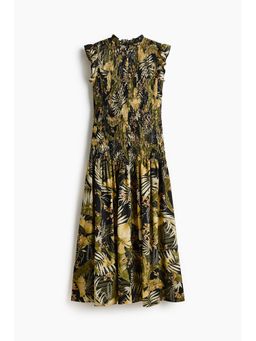 H&M - Women Black Smocked Midi Dress