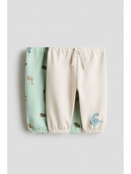 H&M - Boys Beige 2-Pack Brushed-Inside Joggers
