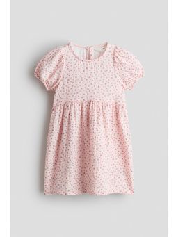 H&M - Girls Pink Cotton Muslin Dress