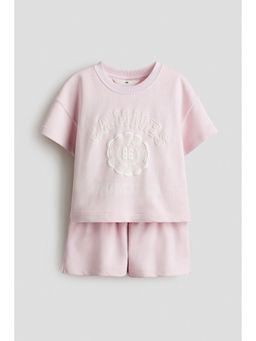H&M - Girls Pink 2-Piece Printed Set