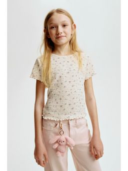 H&M - Girls White Smocked Top