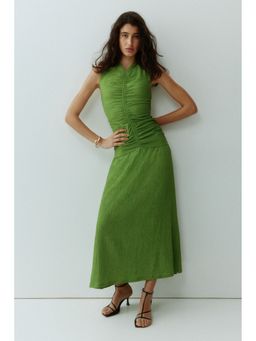 H&M - Women Green Draped Jersey Dress