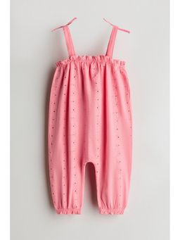 H&M - Girls Pink Cotton Jumpsuit