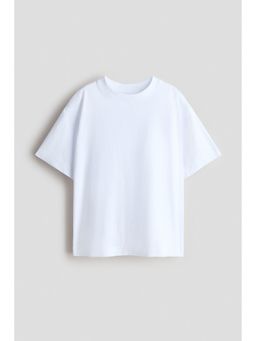 H&M - Boys White Loose-Fit T-Shirt