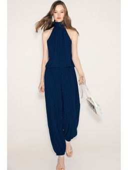 H&M - Women Blue Crinkled Balloon Joggers