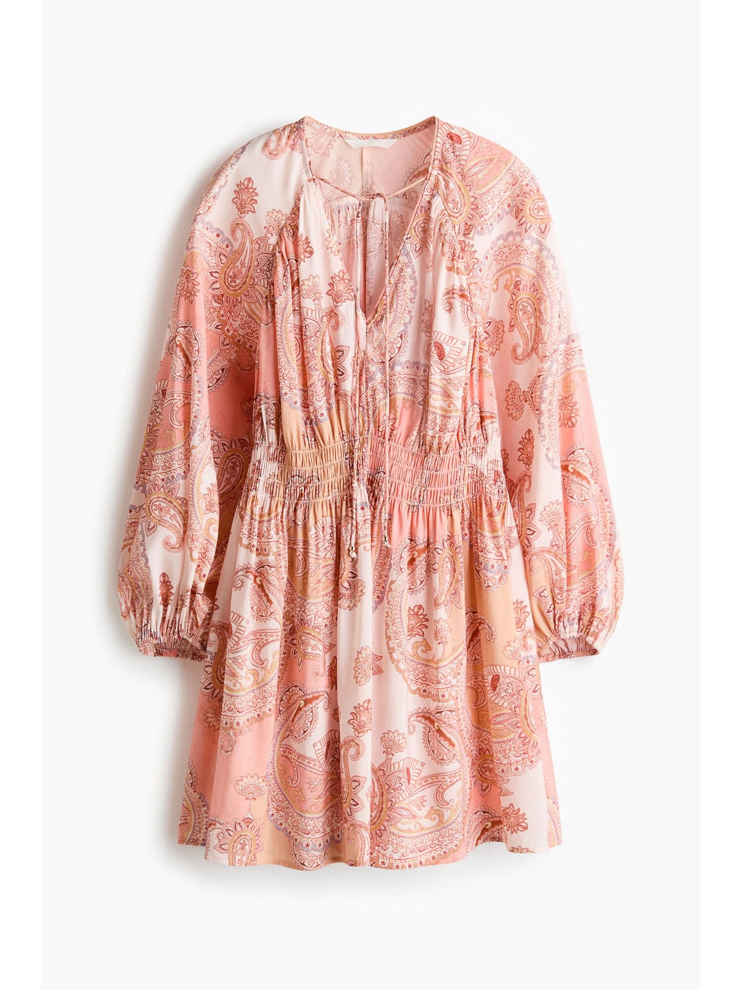 h&m Women Pink Oversized Tunic Dress-picture-1
