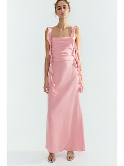 H&M - Women Pink Draped-Panel Dress