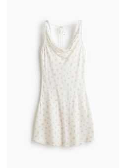 H&M - Women White Cowl-Neck Satin Dress