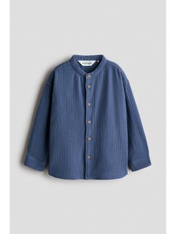 H&M - Boys Blue Cotton Muslin Shirt
