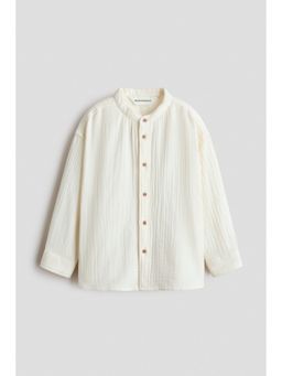 H&M - Boys White Cotton Muslin Shirt