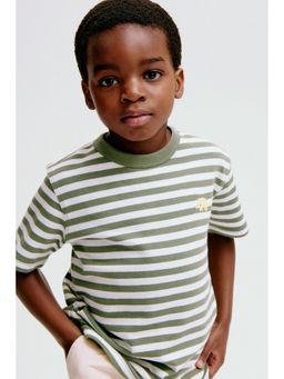 H&M - Boys Green Embroidery-Detail T-Shirt