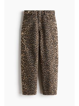 H&M - Women Beige Barrel High Waist Ankle Jeans