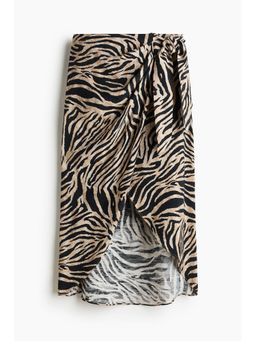 H&M - Women Beige Wrap Skirt