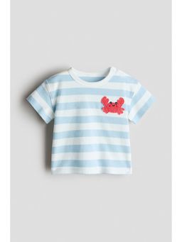 H&M - Boys White Motif-Detail T-Shirt