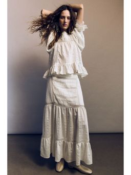 H&M - Women White Puff-Sleeved Top