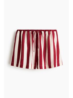 H&M - Women Red Linen-Blend Shorts