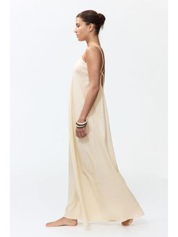 H&M - Women Yellow Cotton Muslin Beach Dress