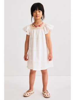H&M - Girls White Broderie Anglaise Dress