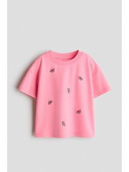 H&M - Girls Pink Embellished T-Shirt
