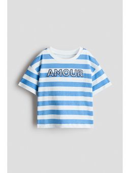 H&M - Girls Blue Embellished T-Shirt