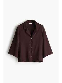 H&M - Women Brown Twill Resort Shirt