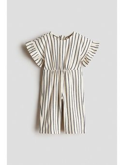 H&M - Girls Beige Cotton Jumpsuit