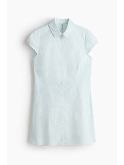 H&M - Women Multi-Color Cap-Sleeved Shirt Dress