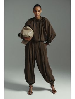 H&M - Women Green Balloon-Sleeved Modal Jacket