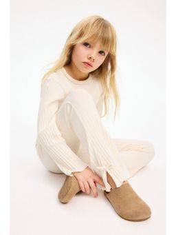 H&M - Girls Beige 2-Piece Ribbed Cotton Set