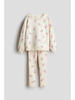 H&M - Girls Multi-Color 2-Piece Patterned Cotton Set