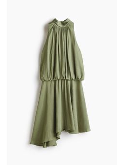 H&M - Women Green Asymmetric-Skirt Dress