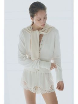 H&M - Women White Fine-Knit Cardigan