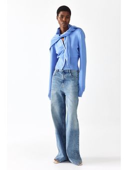 H&M - Women Blue Fine-Knit Cardigan